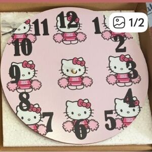 Hello Kitty Pink Wall Clock